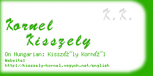 kornel kisszely business card